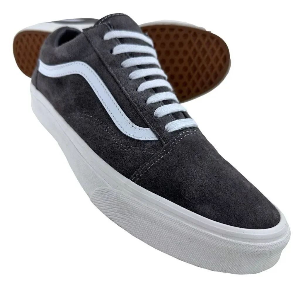 VANS HEIQ Eco-Dry Low-Top Gray Suede Unisex Lace-Up Sneakers 11.5(M) 13(W)
